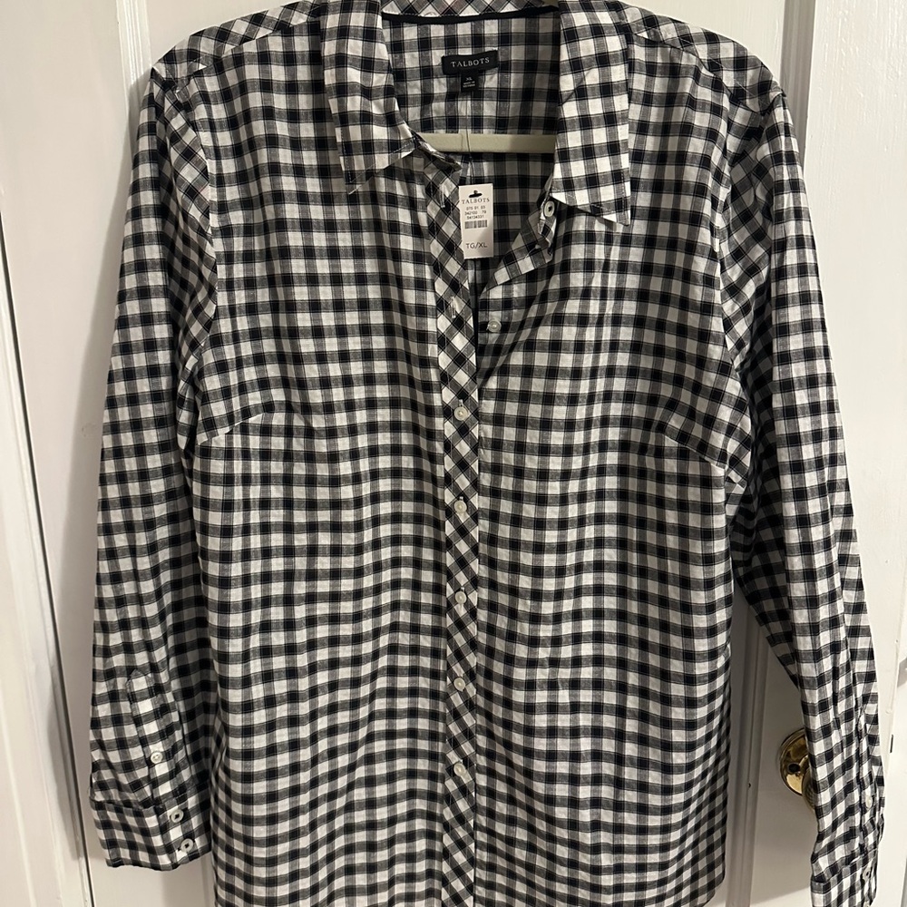 Talbots Black and White womans Shirt